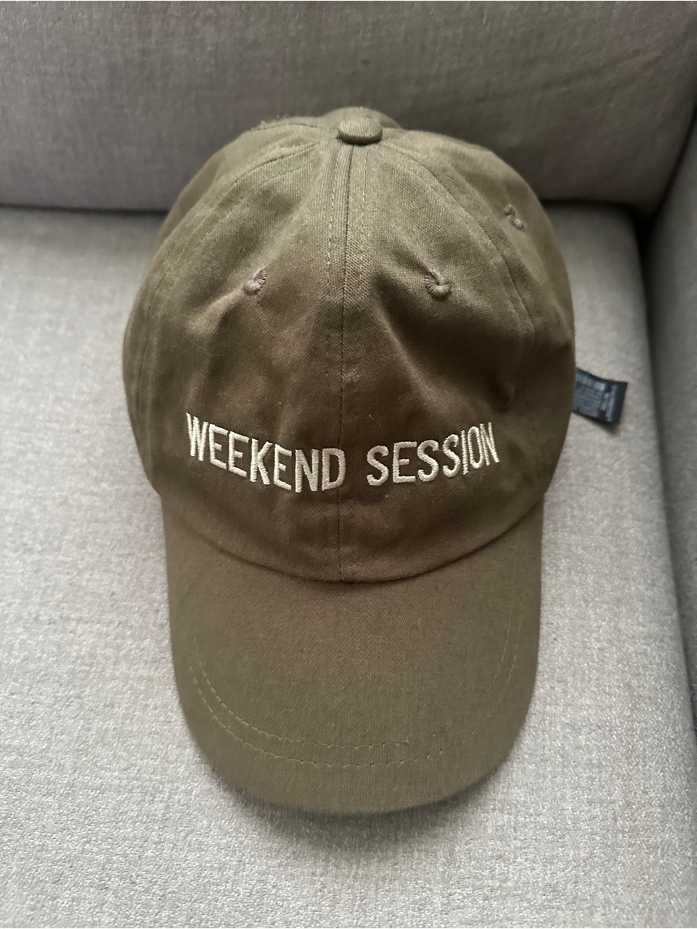 Zara Olive 'WEEKEND SESSION' Baseball Cap